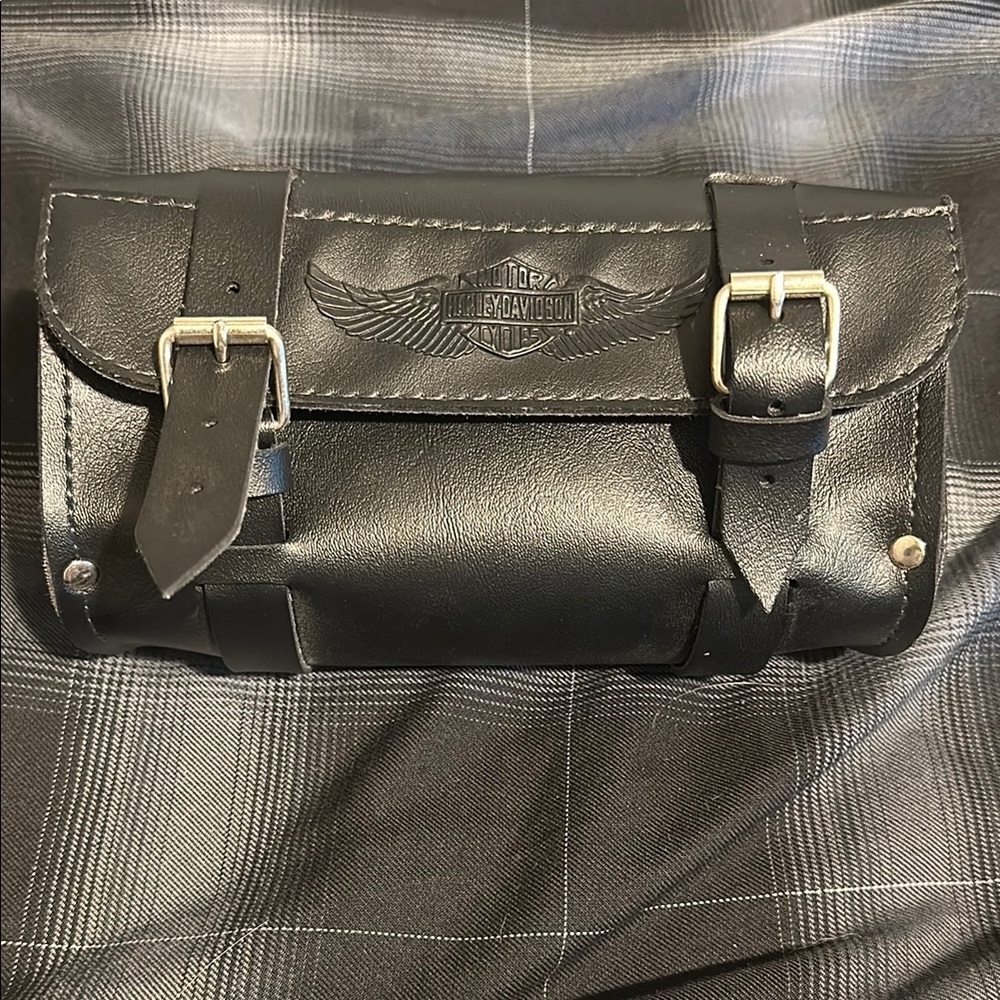 Harley-Davidson Black Leather Tool bag